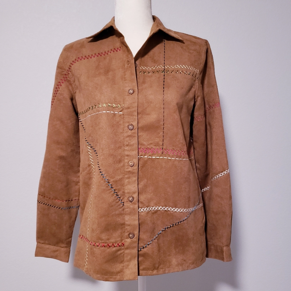 Vintage Koret suede jacket retro s boho Indian - Picture 12 of 13